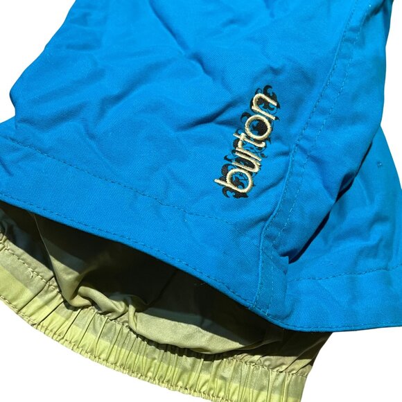 Burton Kids Snow Pants Small Blue W/ Lime Liner DriRide Insulated Adjustable Wai - Picture 7 of 8
